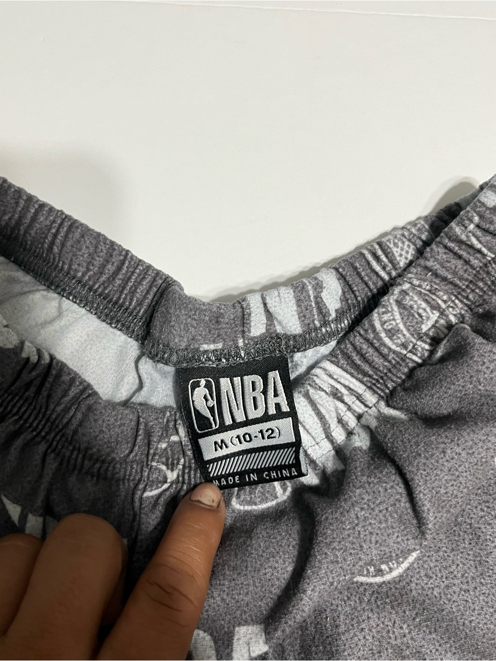 NBA Kids Gray Printed Elastic Waist